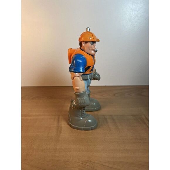 Rescue Heroes Rip Rockefeller Construction Worker Vintage 1998 Action Figure 6” - Picture 3 of 6